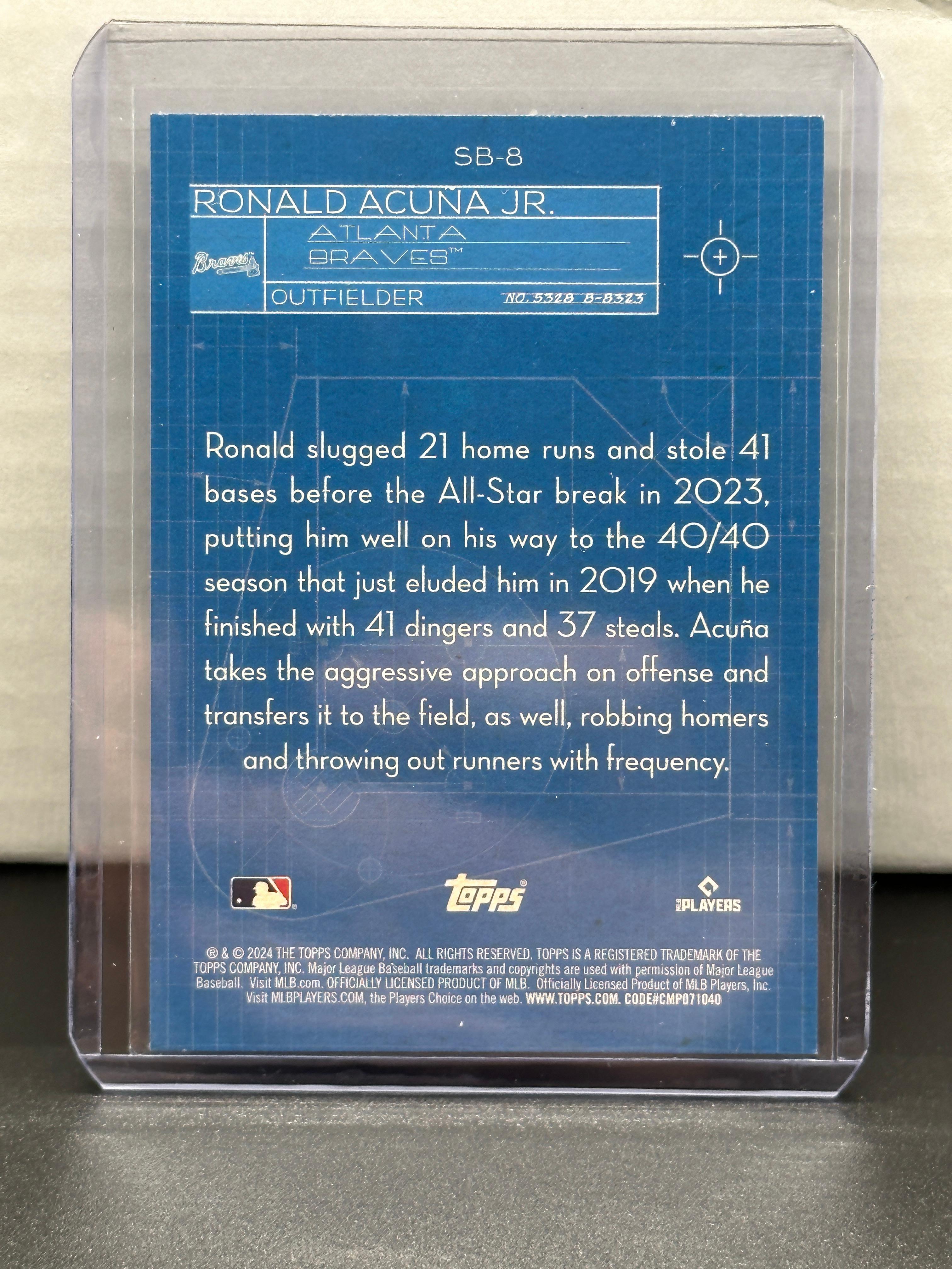 Ronald Acuna Jr. 2024 Topps Blueprints Insert #SB-8