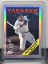 Anthony Volpe 2023 Topps Chrome 1988 Design Refractor RC Rookie Insert #88CU-17