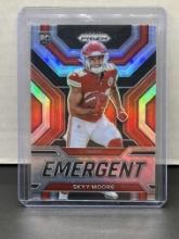 Skyy Moore 2022 Panini Prizm Emergent Silver Prizm Rookie RC Insert Parallel #E-16