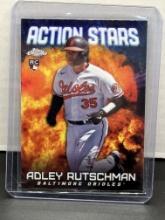 Adley Rutschman 2023 Topps Chrome Action Stars Refractor Rookie RC Insert #ASC-1