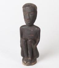 Seated Bulul Wood Carved Statue