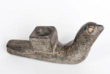 Native American Avian Baby Stone Pipe, 16th-18th C. or Earlier