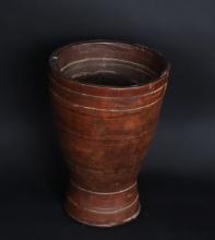 Antique Turned Wooden Mortar, Circa 1800's