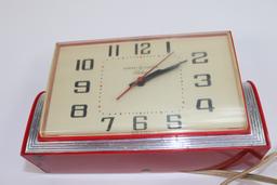 Vintage Red Wall Clock