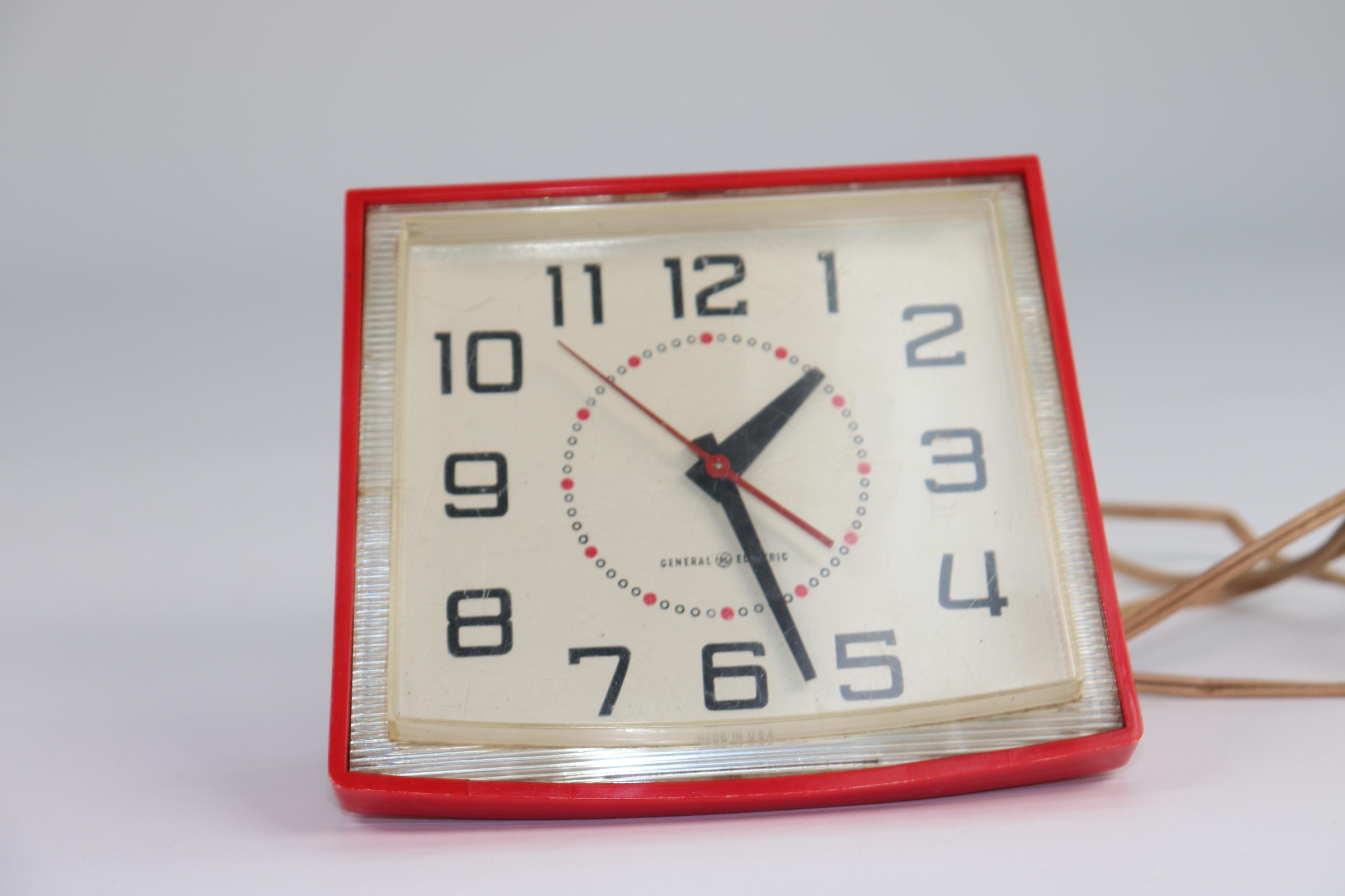 Vintage Red Wall Clock