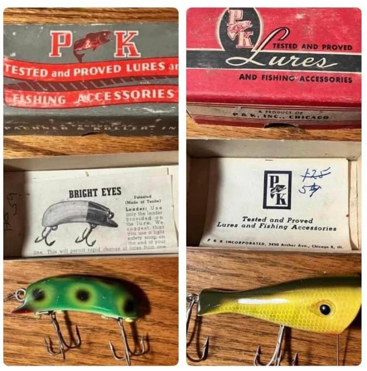 Two Vintage P&K Fishing Lures