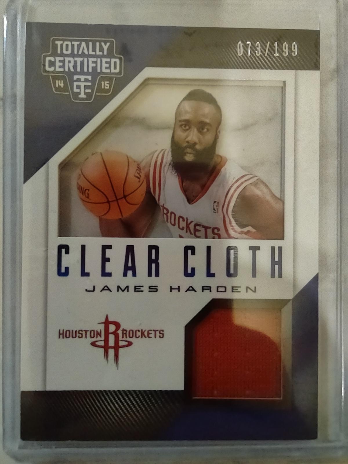 2014-15 Clear Cloth Game Used Blue James Harden /199