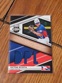 2020 Panini Elite #DPM-VA Victor Acosta DPL Material Blue Baseball Card