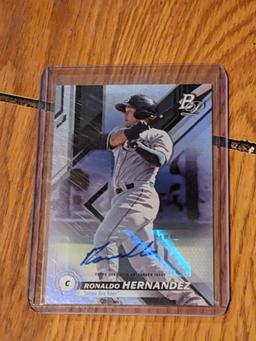 2019 Bowman Platinum Ronaldo Hernandez Prospect Auto Autograph #TOP-52 Rays