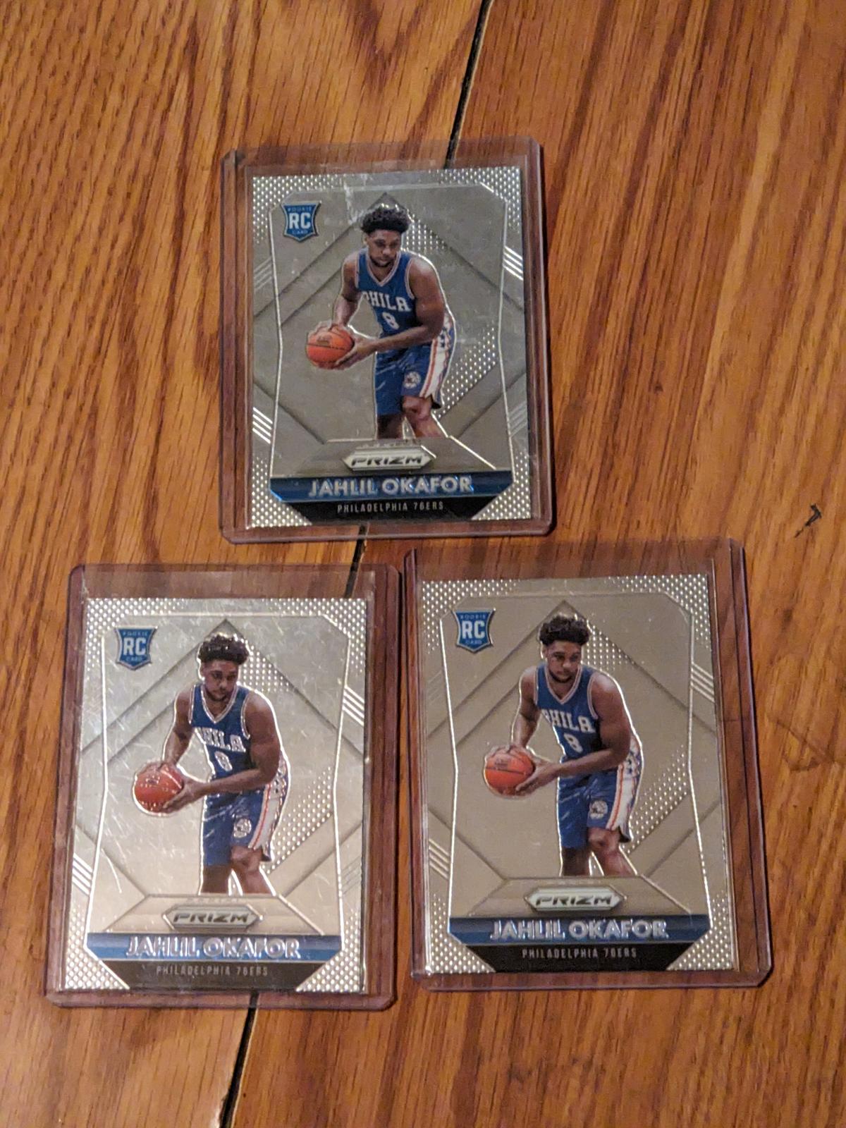 x3 lot all being Jahlil Okafor 2015-16 Panini Prizm Rookies Card #329 Rookie RC's