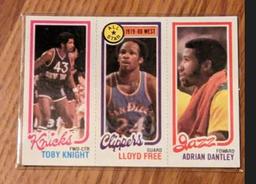 168 Toby Knight/14 Lloyd Free AS/240 Adrian Dantley Card 1980-81 Topps #61