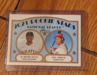 2021 Topps Heritage KeBryan Hayes RC #97 Rookie Stars Pirates Jose Garcia Reds