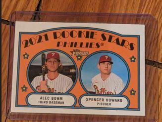 2021 Topps Heritage Rookie Stars #11 Alec Bohm-Spencer Howard RC/Rookie