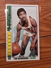 Tom Henderson 1976-77 Topps jumbo card