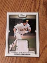ERIC CHAVEZ 2008 TOPPS SERIES 2 OAKLAND GAME WORN USED JERSEY PATCH RELIC INSERT