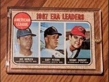 1968 Topps Card #8 - 1967 A.L. ERA Leaders /Joe Horlen/Gary Peters/Sonny Siebert