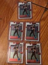 x5 lot all being 2022 Donruss Optic Desmond Ridder Rated Rookie RC #202 Falcons