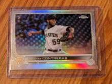 2022 Topps Chrome Refractor Roansy Contreras RC #53 Pittsburgh Pirates
