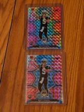 x2 lot both being 2022 Mosaic Matt Corral Pink Camo Prizm Rookie RC #304