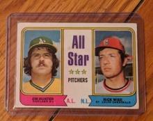 1974 Topps #339 Jim Hunter/Rick Wise