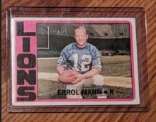 1972 Topps #222 Errol Mann Detroit Lions NFL Vintage Football Card