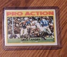 Greg Landry 1972 Topps Football #261 Pro Action QB Detroit Lions NFL Vintage