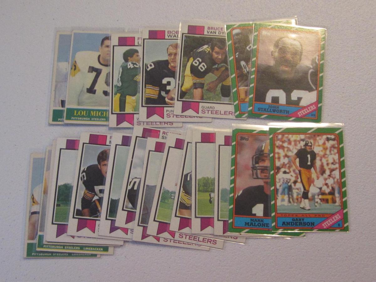 LOT OF 25 VINTAGE STEELERS FOOTBALL CARDS