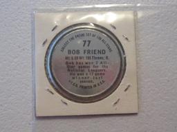 1964 TOPPS BASEBALL COIN BOB FRIEND NO.77 VINTAGE