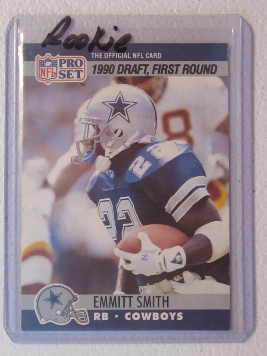 1990 PRO SET EMMITT SMITH RC COWBOYS