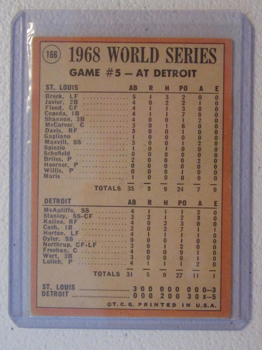 1969 TOPPS NO.166 1968 WORLD SERIES GAME 5