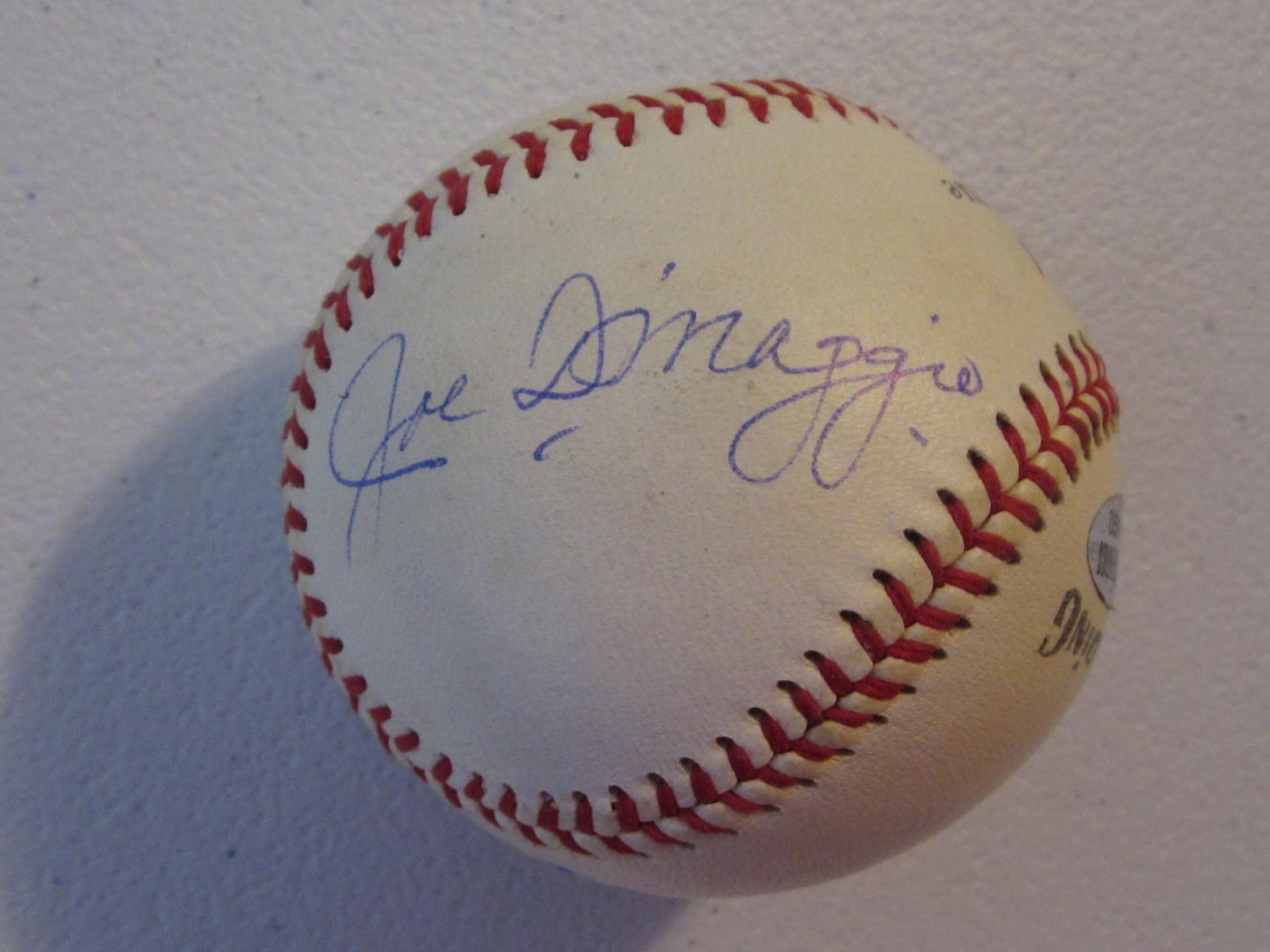 DUAL SIGNED BASEBALL MICKEY MANTLE,DIMAGGIO COA