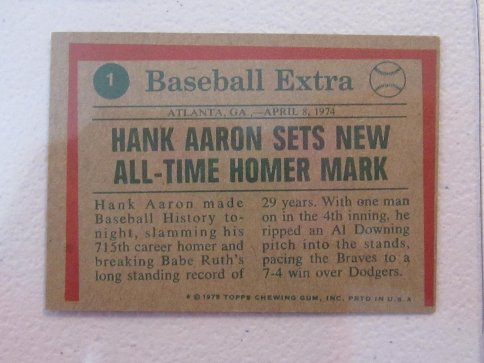 1975 TOPPS MINI HANK AARON NO.1 VINTAGE