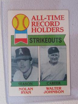 1979 TOPPS NOLAN RYAN,WALTER JOHNSON RECORD