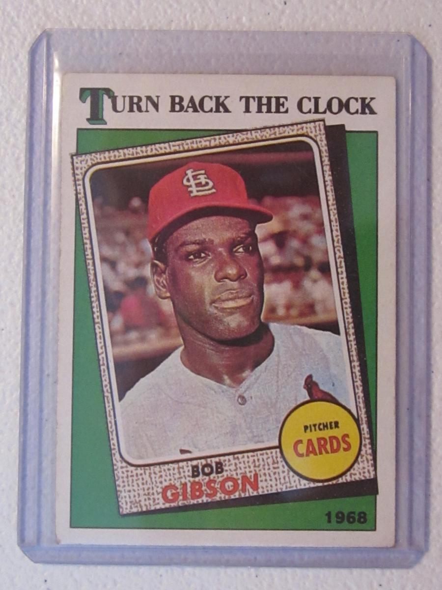 1988 TOPPS BOB GIBSON TURN BACK THE CLOCK