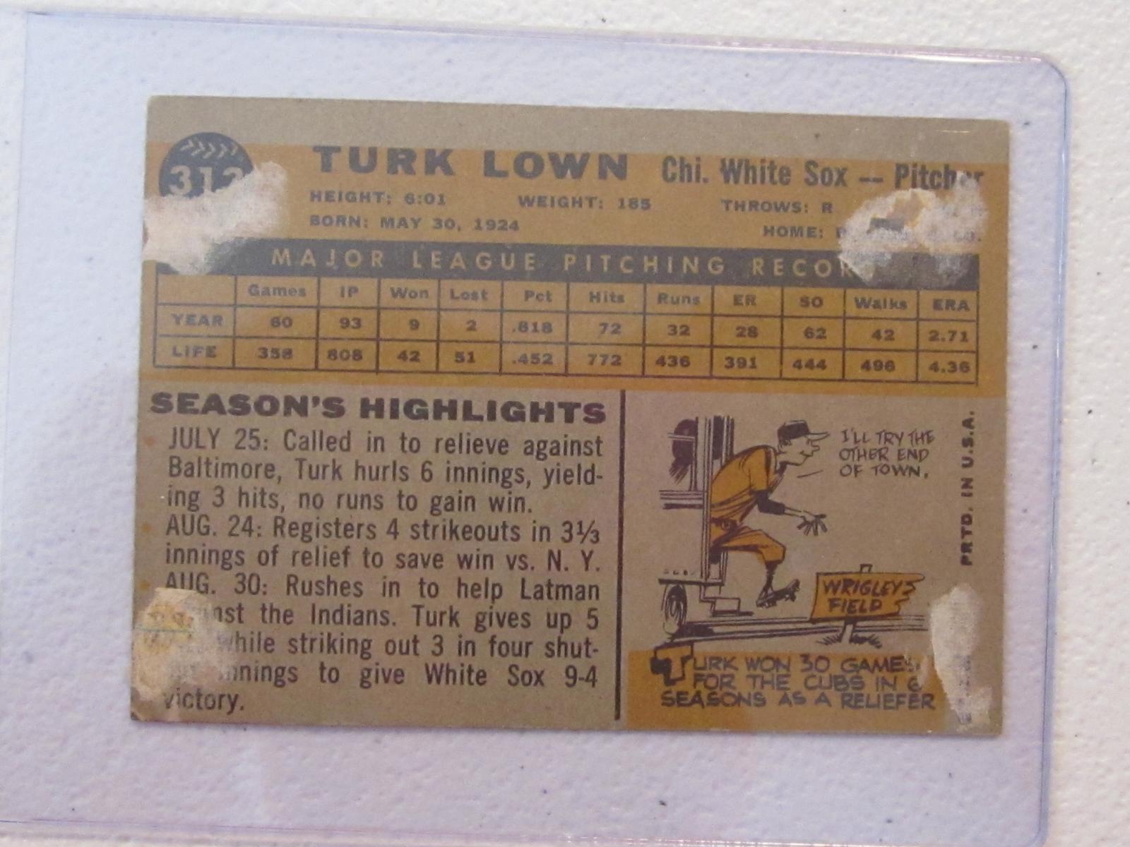 1960 TOPPS TURK LOWN VINTAGE