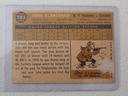 1960 TOPPS JOHN BLANCHARD NO.283 VINTAGE