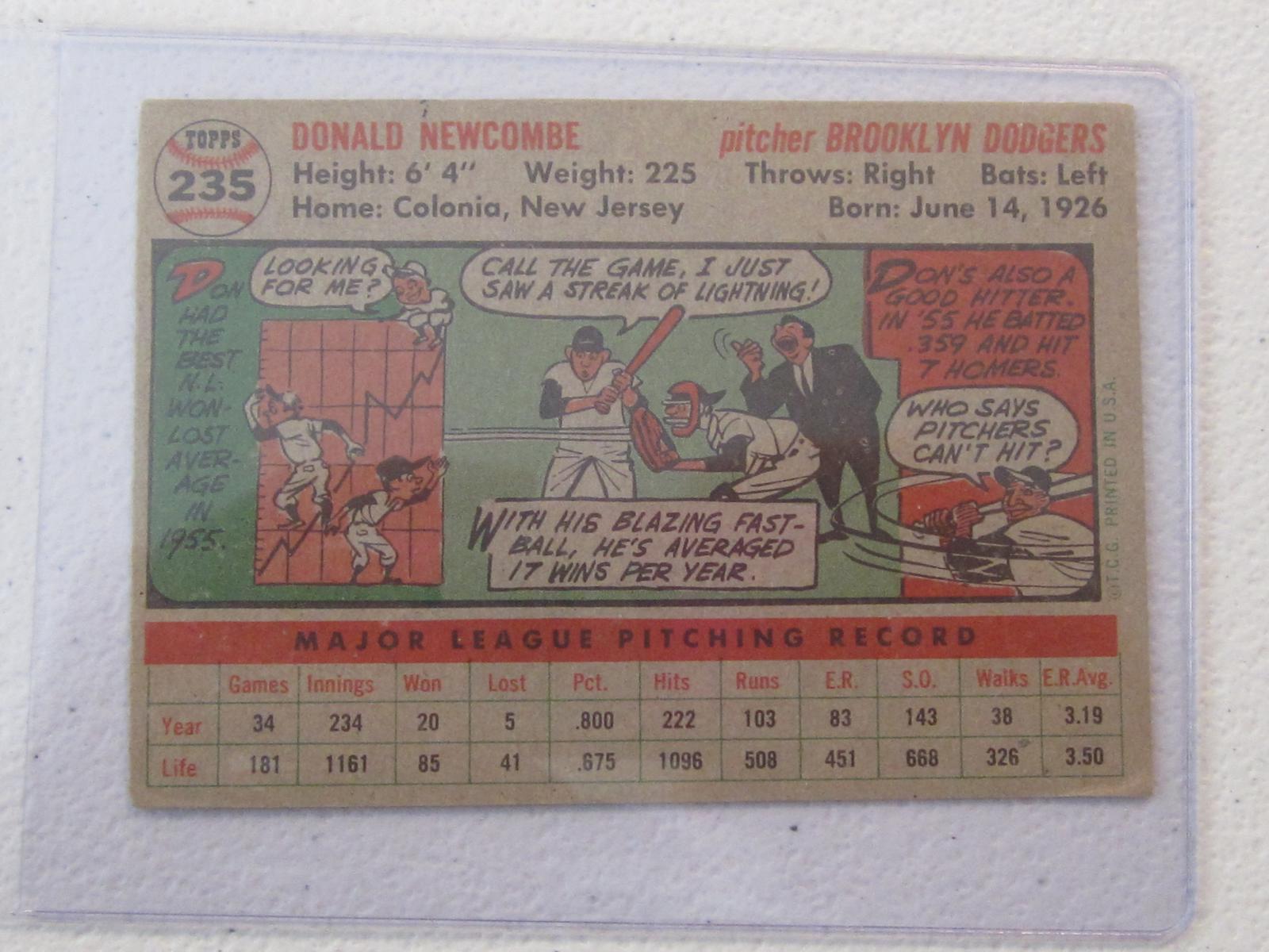 1956 TOPPS DON NEWCOMBE NO.235 VINTAGE