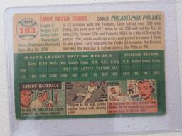 1956 TOPPS EARLE COMBS NO.183 VINTAGE