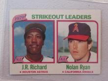 1980 TOPPS 1979 STRIKEOUT LEADERS NOLAN RYAN