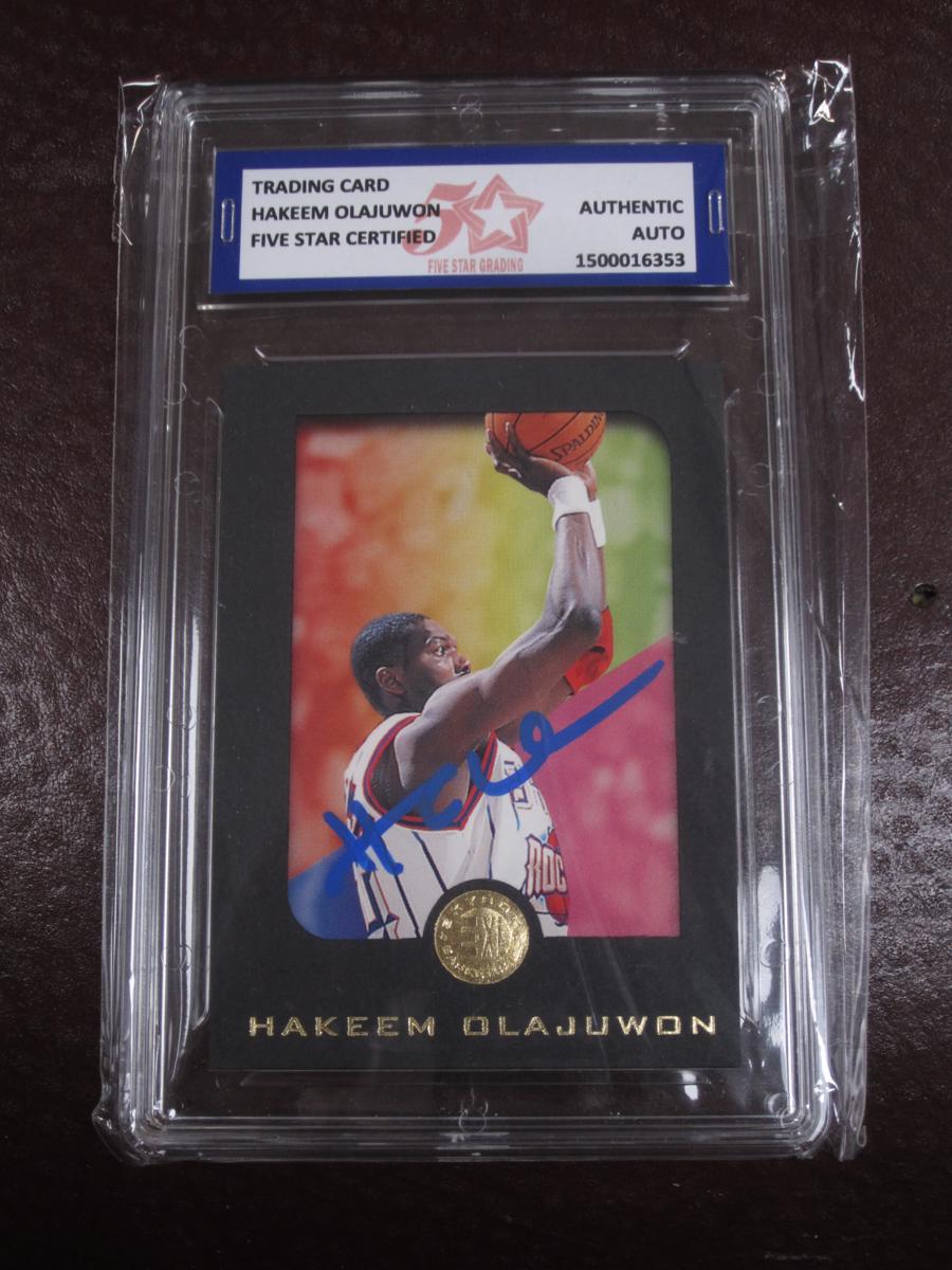 1995-96 E-XL HAKEEM OLAJUWON AUTOGRAPH FSG