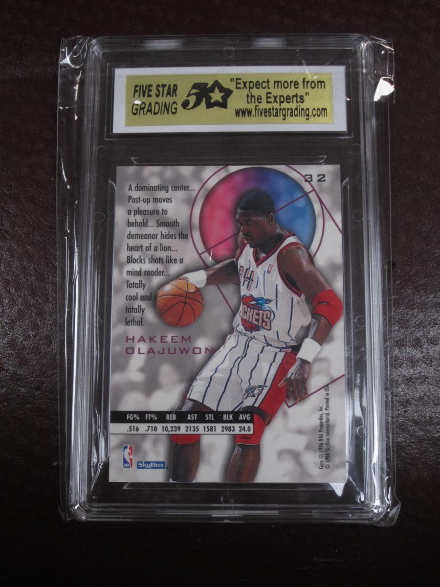 1995-96 E-XL HAKEEM OLAJUWON AUTOGRAPH FSG