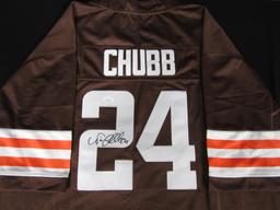 BROWNS NICK CHUBB SIGNED JERSEY JSA COA