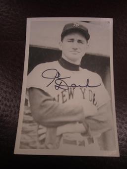 AL DARK SIGNED BW POST CARD COA