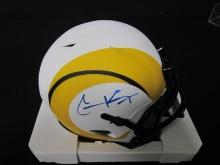 COOPER KUPP SIGNED RAMS MINI HELMET COA