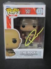 Dwayne Johnson Signed Funko Pop COA Pros