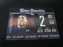 Cam Newton Signed Trading Card COA Pros