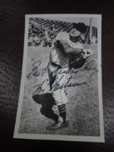 WES WESTRUM SIGNED BW POST CARD COA