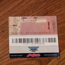 Vintage cleveland still "indians" ticket stub