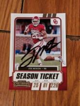 Joe Mixon autographed card w/coa