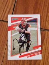 Joe Burrow autographed card w/coa